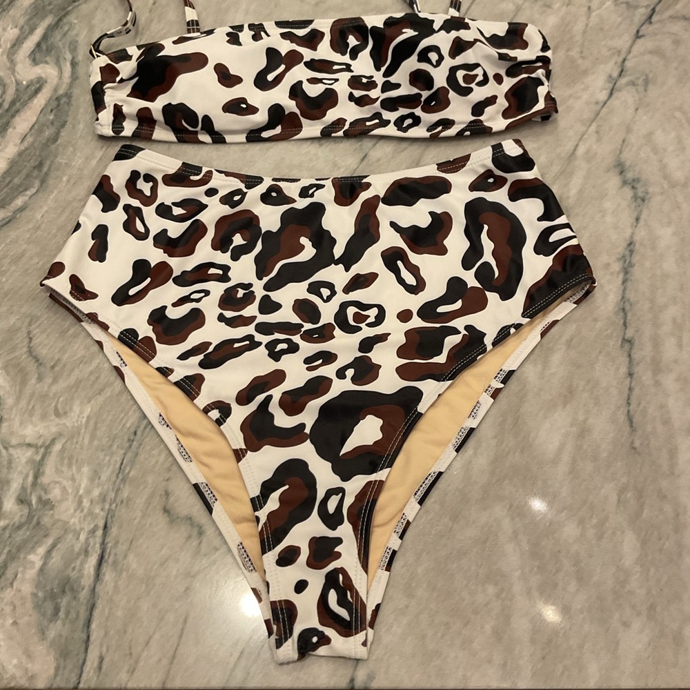 Pink Lily Leopard Print Bikini
